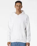 Los Angeles Apparel HF-09 L/S Heavy Fleece Hood PO in White