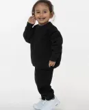 Los Angeles Apparel HF-104 Toddler heavy fleece sw in Black