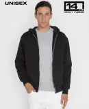 Los Angeles Apparel HF-10 L/S Heavy Fleece Zip Up  in Black