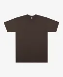 Los Angeles Apparel IMP1801DZ S/S Grmnt Dye Crew N in Chocolate