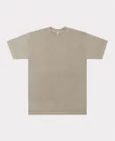 Los Angeles Apparel IMP1801DZ S/S Grmnt Dye Crew N in Mushroom