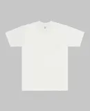 Los Angeles Apparel IMP1801DZ S/S Grmnt Dye Crew N in Off white