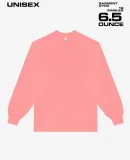Los Angeles Apparel IMP1807FL L/S T-SHIRT in Coral