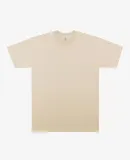 Los Angeles Apparel IMP1801FL S/S Grmnt Dye Crew N in Beige
