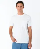 Los Angeles Apparel IMP2406FL S/S 30/1 Jersey Pkt  in White