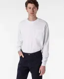 Los Angeles Apparel IMP2407FL Fine Jersey L/S Pock in White