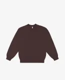 Los Angeles Apparel IMPHF07FL L/S Heavy Fleece PO  in Chocolate