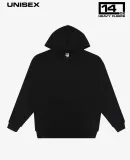 Los Angeles Apparel IMPHF-09FL L/S HEAVY FLEECE HO in Black