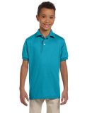 437Y Jerzees Youth 50/50 Jersey Polo with SpotShie in California blue