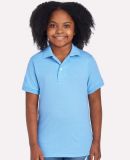 437Y Jerzees Youth 50/50 Jersey Polo with SpotShie in Light blue