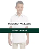 437Y Jerzees Youth 50/50 Jersey Polo with SpotShie Forest Green