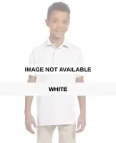 437Y Jerzees Youth 50/50 Jersey Polo with SpotShie White