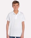 437Y Jerzees Youth 50/50 Jersey Polo with SpotShie in White