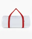 Los Angeles Apparel NT563 Nylon Weekender Bag in White/red