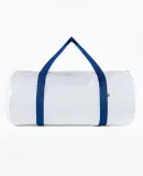 Los Angeles Apparel NT563 Nylon Weekender Bag in White/royal