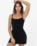 Los Angeles Apparel RHR318GD Hvy Rib Spaghetti Min in Black