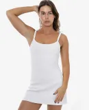 Los Angeles Apparel RHR318GD Hvy Rib Spaghetti Min in White