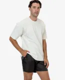 Los Angeles Apparel RNF412 Nylon Taffeta Wide Shor in Shadow