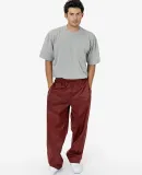 Los Angeles Apparel RNF445 Wide Leg Nylon Taffeta  in Mahogany