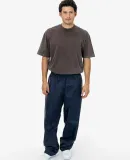 Los Angeles Apparel RNF445 Wide Leg Nylon Taffeta  in Midnight navy