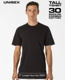 Los Angeles Apparel TL20001 S/S Fine Jersey Crew T in Black