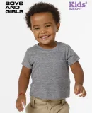 Los Angeles Apparel TR0005 Infant Tri Blend S/S Te in Athletic grey