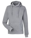 J America 8730 Pigment-Dyed Fleece Hooded Sweatshi in Cloud