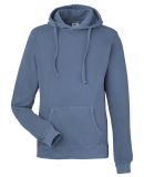 J America 8730 Pigment-Dyed Fleece Hooded Sweatshi in Denim