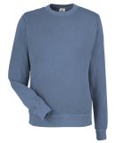 J America 8731 Pigment-Dyed Fleece Crewneck Sweats in Denim