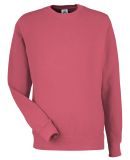 J America 8731 Pigment-Dyed Fleece Crewneck Sweats in Garnet