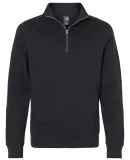 J America 8717 Heavyweight Fleece Quarter-Zip Swea in Black