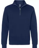 J America 8717 Heavyweight Fleece Quarter-Zip Swea in True navy