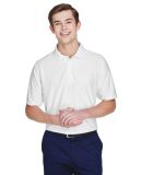 8413 UltraClub® Adult Cool & Dry Elite Tonal Stri in White