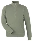 J America 8732 Pigment-Dyed Fleece Quarter-Zip Pul in Spruce