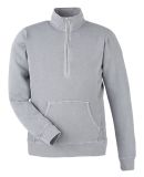 J America 8732 Pigment-Dyed Fleece Quarter-Zip Pul in Cloud