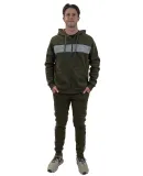 Stilo Apparel 211119HJAG Matching Sweat Set Wholes in Army Green