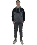 Stilo Apparel 21928HJCH Matching Sweat Set Wholesa in Charcoal