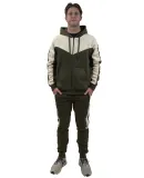 Stilo Apparel 21928HJOG Matching Sweat Set Wholesa in Olive green