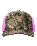 Richardson Hats 112PFP Printed Five-Panel Trucker  in Realtree edge/ neon pink