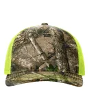 Richardson Hats 112PFP Printed Five-Panel Trucker  in Realtree edge/ neon yellow