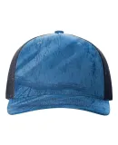 Richardson Hats 112PFP Printed Five-Panel Trucker  in Realtree fishing light blue/ navy 