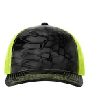 Richardson Hats 112PFP Printed Five-Panel Trucker  in Kryptek typhon/ neon yellow