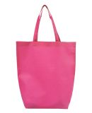 Q-Tees Q1251 Non-Woven Gusset Bottom Tote in Hot pink