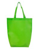 Q-Tees Q1251 Non-Woven Gusset Bottom Tote in Lime green
