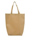 Q-Tees Q1251 Non-Woven Gusset Bottom Tote in Natural