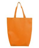 Q-Tees Q1251 Non-Woven Gusset Bottom Tote in Orange