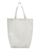 Q-Tees Q1251 Non-Woven Gusset Bottom Tote in White