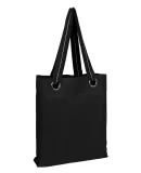 Q-Tees Q1630 Large Grommet Tote in Black