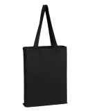 Q-Tees Q800GS Canvas Gusset Promotional Tote in Black