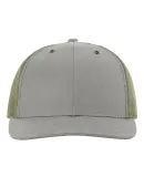 Richardson Hats 112WF Oil Cloth Trucker Cap in Khaki/ loden